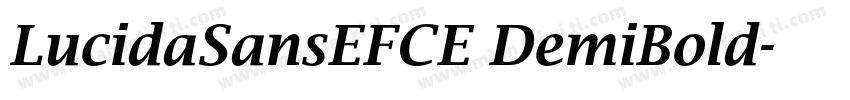 LucidaSansEFCE DemiBold字体转换